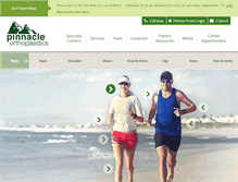 Tablet Screenshot of pinnacle-ortho.com